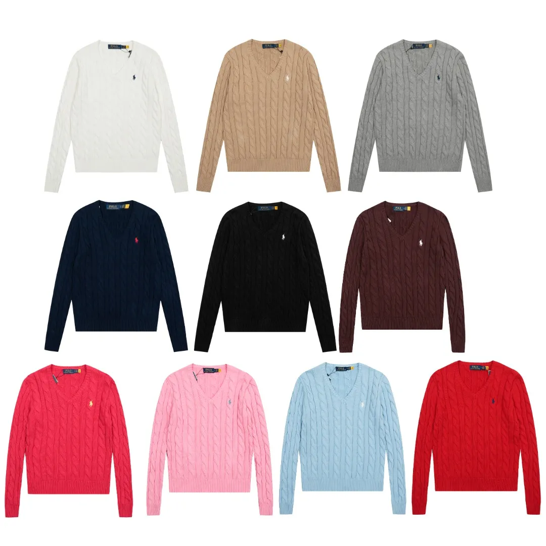 P210 Top quality" Style number: DS019# [Ralph Lauren V-neck solid color pony embroidered logo hemp flower knitted sweater] ✅Ralph Lauren Ralph Lauren goddess slim basic classic V-neck hemp flower pullover sweater ✅Main supplier platform live broadcast Wholesale entity Replacement when out of stock Not removed from the shelves ✅ZP quality 1:1 version Scan the code to enter the GF website Counter quality ✅Detailed quality The only one in Guangzhou Imported quality cotton yarn Mainly high-end Value for money, good quality, needless to say, ✅Simple upper body, easy to match, ootd must-have, good-looking clothes are never picky, a must-have in the goddess’ wardrobe, recommended Size: S-L Color: black, off-white, gray, navy blue, khaki, pink, light blue, rose red, brown, Chinese red